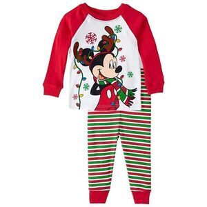 𝅺disney Baby Mickey Mouse Infant Boys Christmas Pajamas New 9 Month